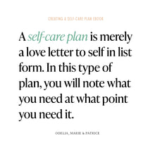 Load image into Gallery viewer, Self-care Plan Ebook

